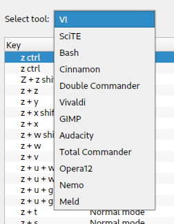 close-up of the tool selector