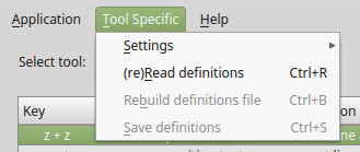 the tool specific menu gives the option to reload the tool data