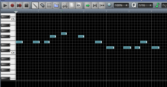 picture of a track in a piano-roll editor