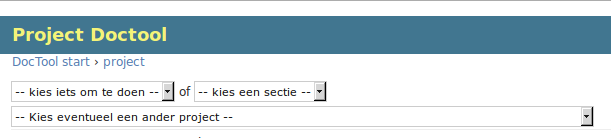 alle selectors op een project home page