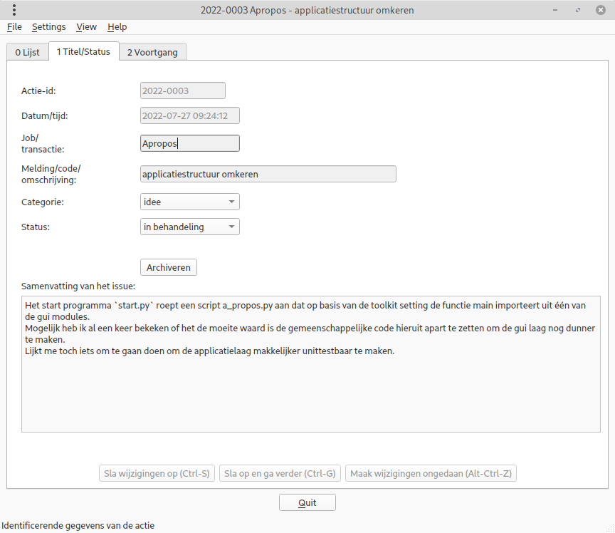 summary and description of the issue in the MongoDB version